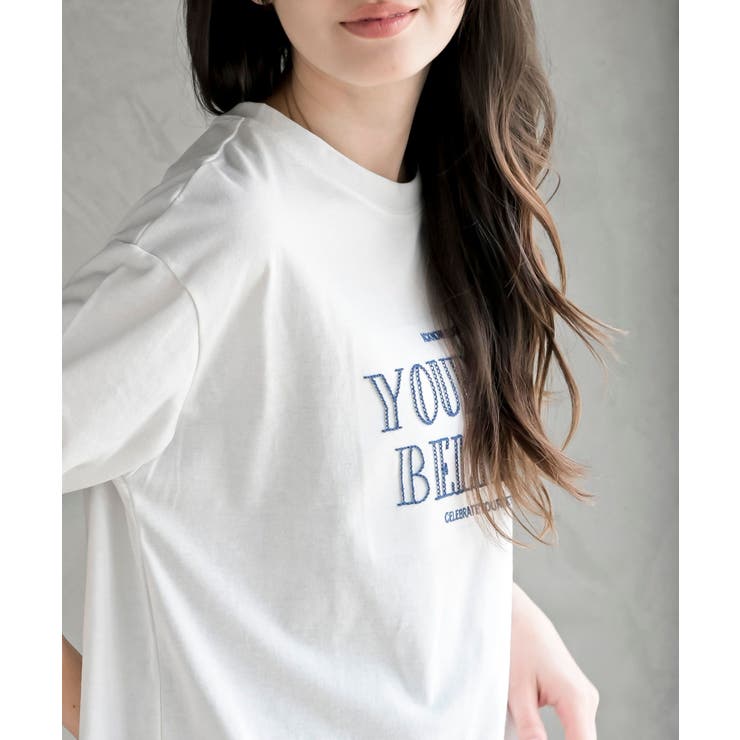 立体チェーン刺繍６分袖Ｔ | rps | 詳細画像7 