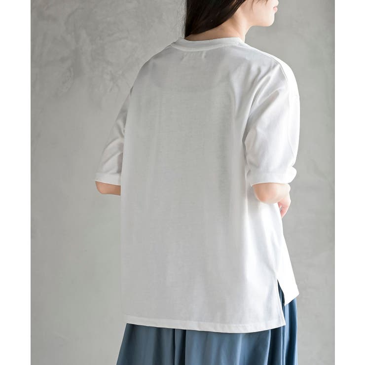 立体チェーン刺繍６分袖Ｔ | rps | 詳細画像8 