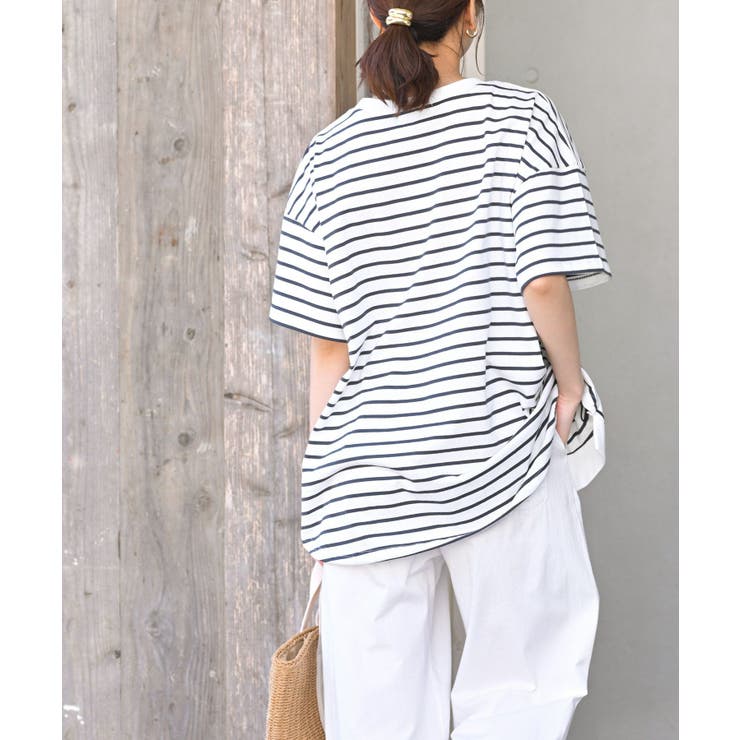 ワンポイント刺繍裾ドロストTシャツ[品番：RPSW0001508]｜rps（アール