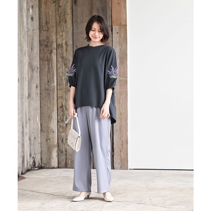 刺繍スリーブ７分袖カットプルオーバー | rps | 詳細画像11 