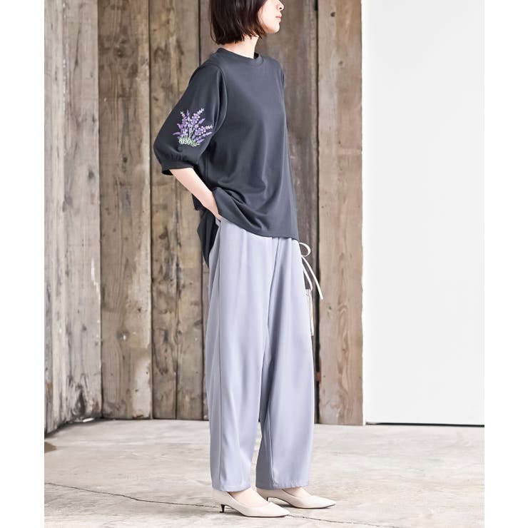 刺繍スリーブ７分袖カットプルオーバー | rps | 詳細画像14 