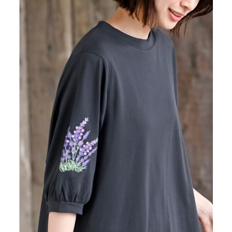 刺繍スリーブ７分袖カットプルオーバー | rps | 詳細画像15 