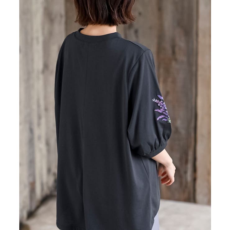 刺繍スリーブ７分袖カットプルオーバー | rps | 詳細画像17 