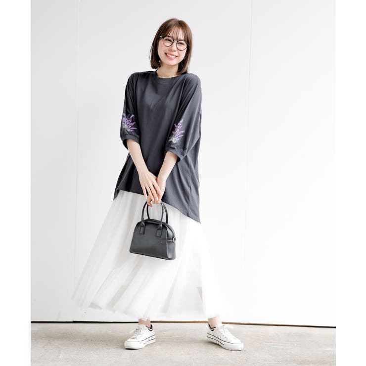 刺繍スリーブ７分袖カットプルオーバー | rps | 詳細画像19 