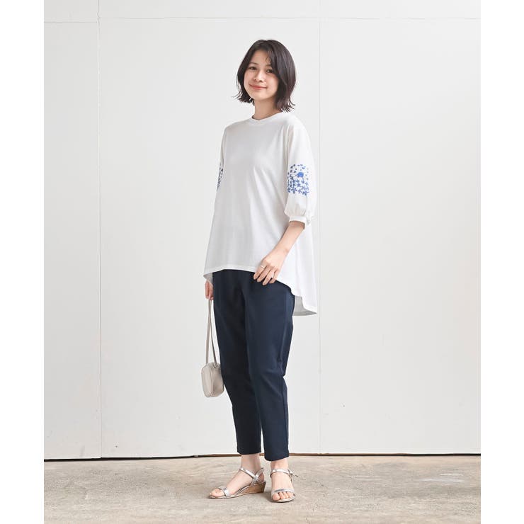 刺繍スリーブ７分袖カットプルオーバー | rps | 詳細画像2 