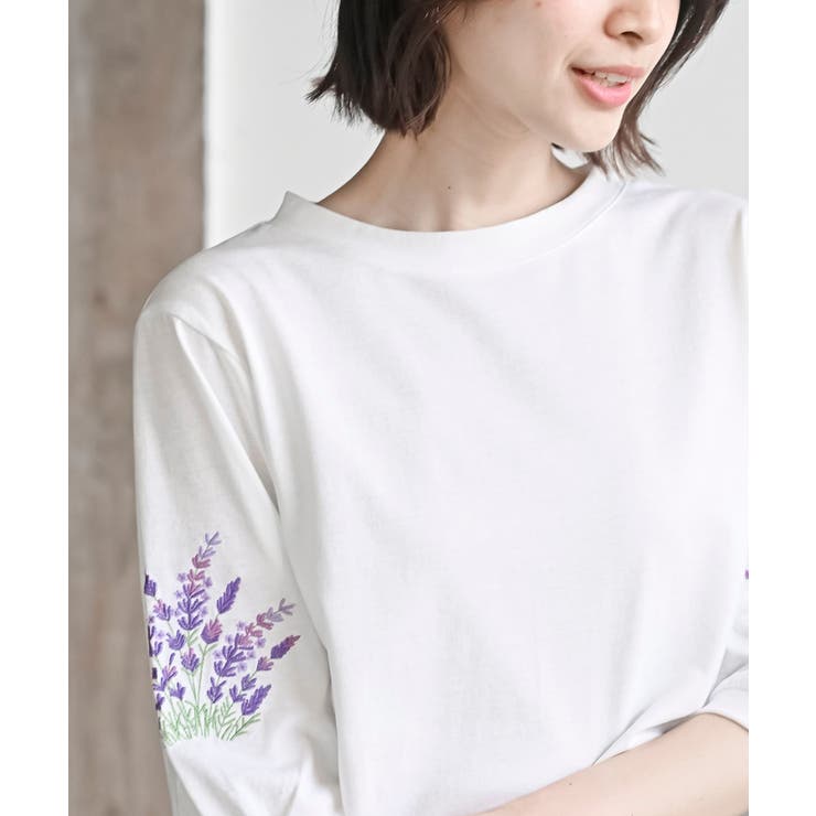 刺繍スリーブ７分袖カットプルオーバー | rps | 詳細画像24 