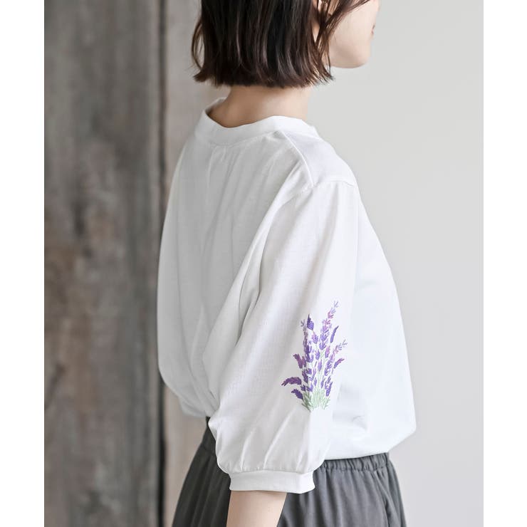 刺繍スリーブ７分袖カットプルオーバー | rps | 詳細画像27 