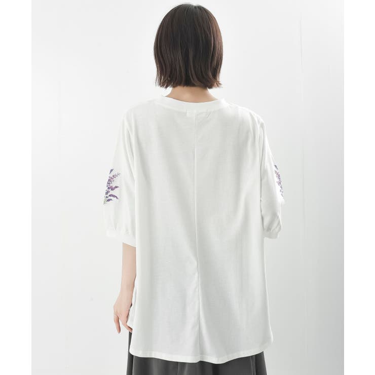 刺繍スリーブ７分袖カットプルオーバー | rps | 詳細画像30 