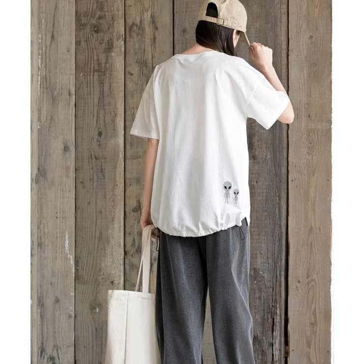 ブラブラキャット裾ドロストＴシャツ | rps | 詳細画像12 