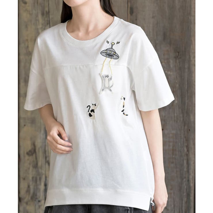 ブラブラキャット裾ドロストＴシャツ | rps | 詳細画像14 
