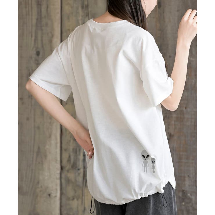 ブラブラキャット裾ドロストＴシャツ | rps | 詳細画像15 