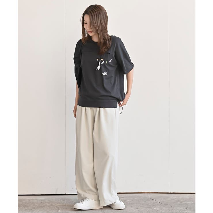 ブラブラキャット裾ドロストＴシャツ | rps | 詳細画像2 