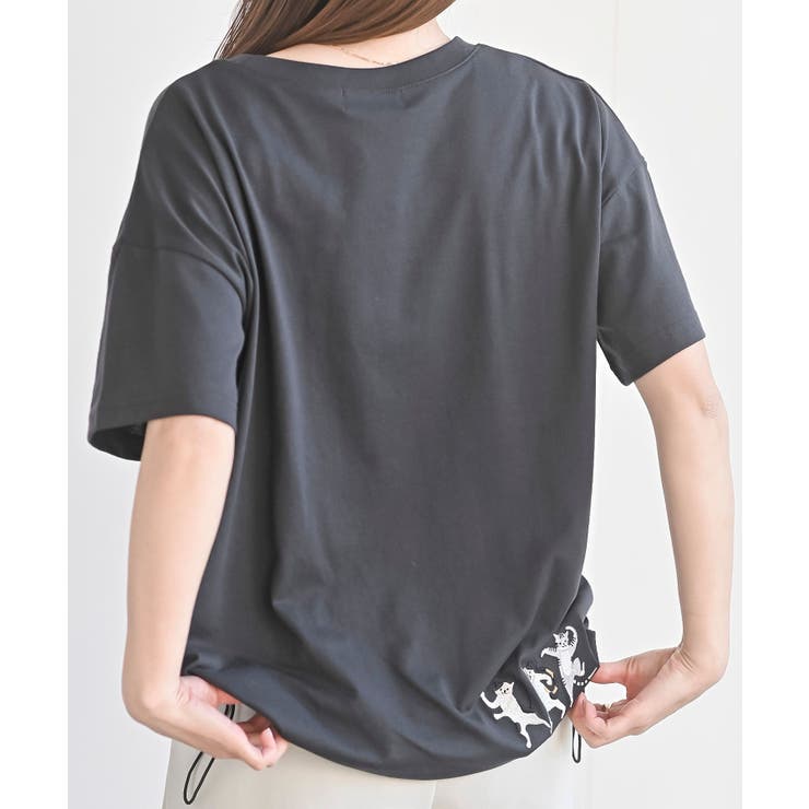 ブラブラキャット裾ドロストＴシャツ | rps | 詳細画像8 