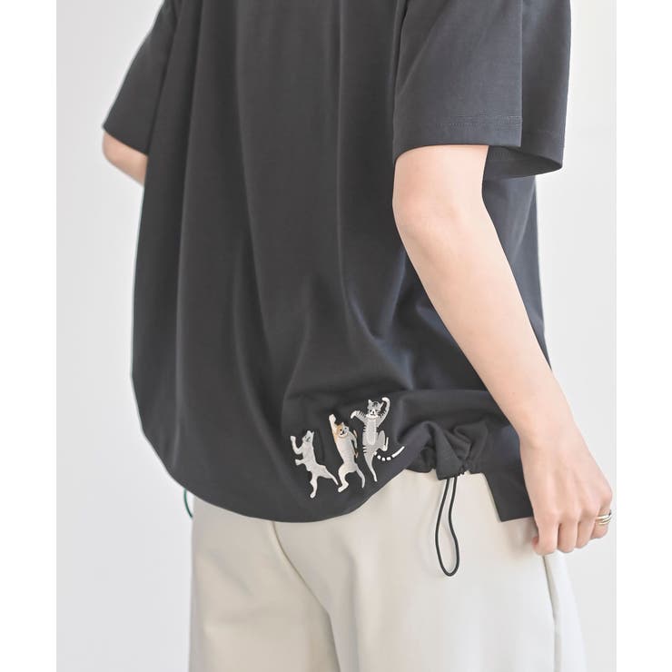 ブラブラキャット裾ドロストＴシャツ | rps | 詳細画像9 