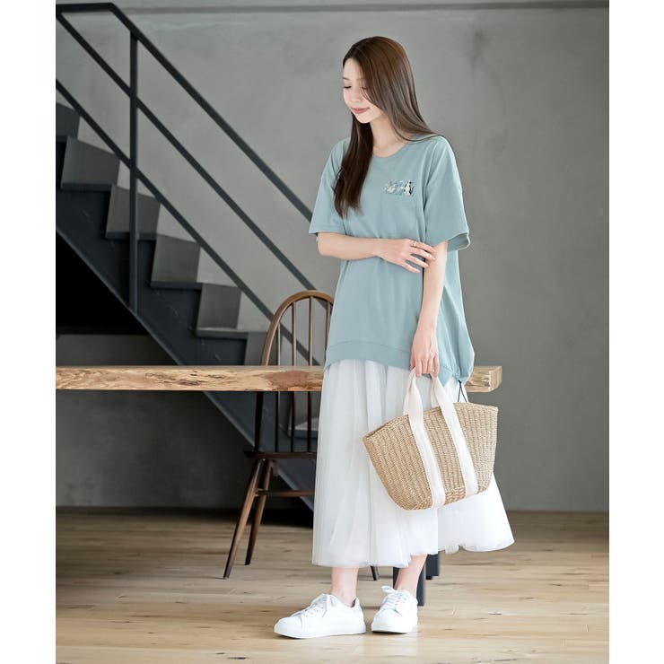 フラワーキャット裾ドロストＴシャツ | rps | 詳細画像11 