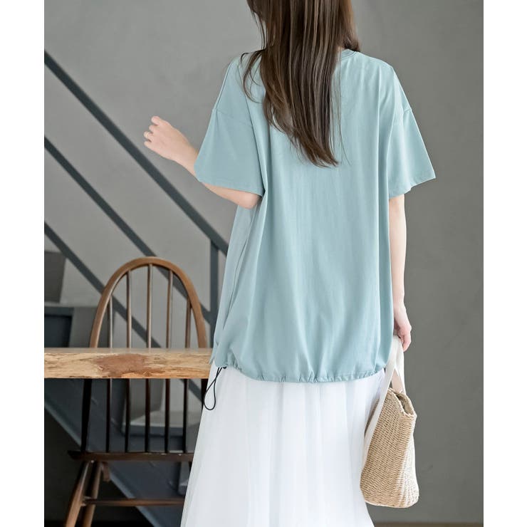 フラワーキャット裾ドロストＴシャツ | rps | 詳細画像13 