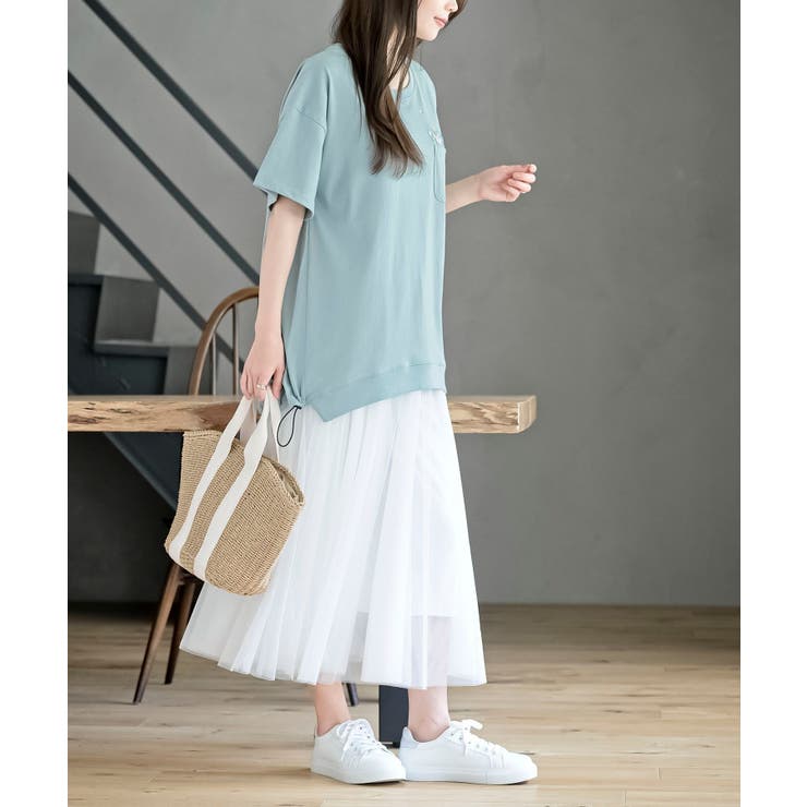 フラワーキャット裾ドロストＴシャツ | rps | 詳細画像14 