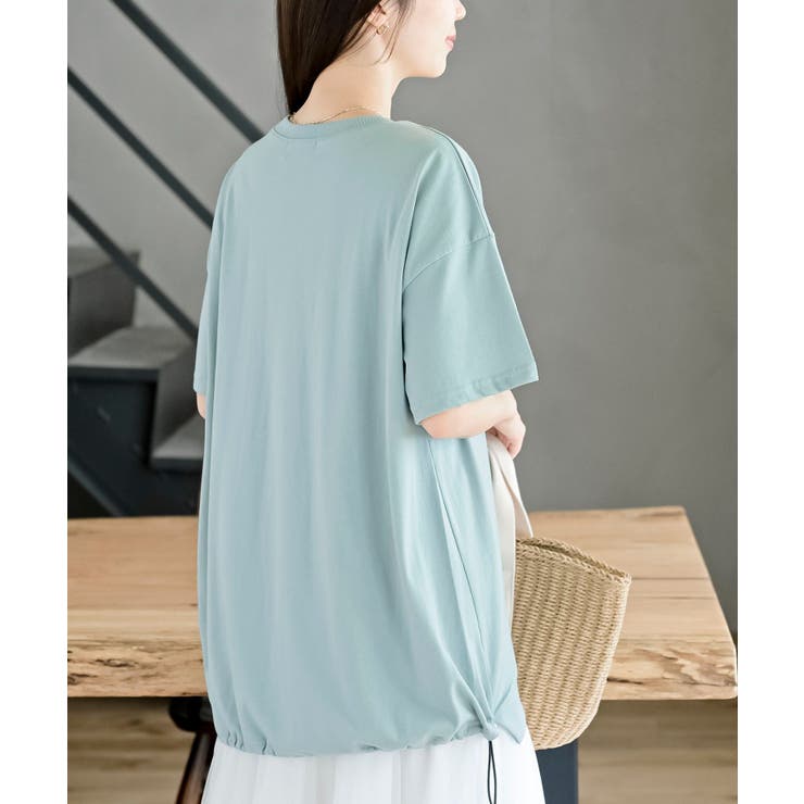 フラワーキャット裾ドロストＴシャツ | rps | 詳細画像17 