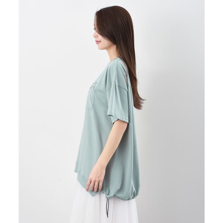 フラワーキャット裾ドロストＴシャツ | rps | 詳細画像19 