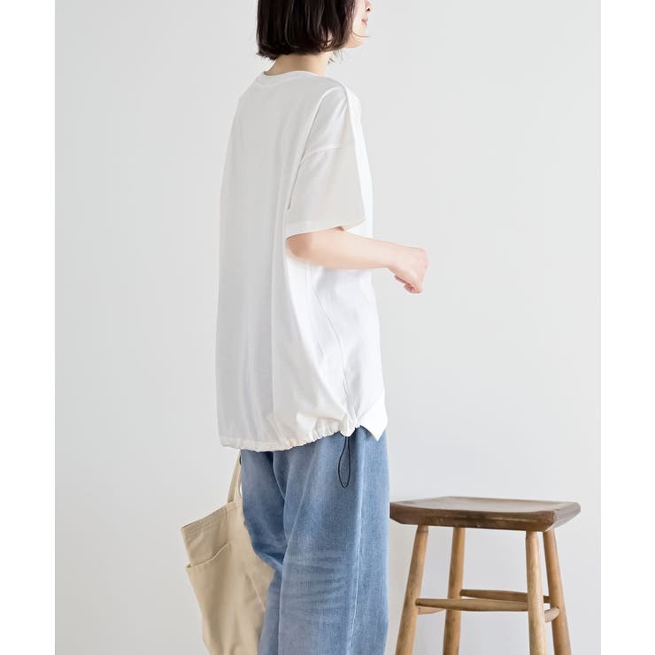 フラワーキャット裾ドロストＴシャツ | rps | 詳細画像4 