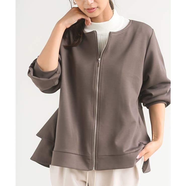 BACKフリルジップブルゾン[品番：RPSW0000666]｜rps（アール