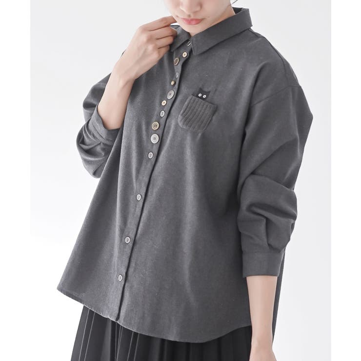 CHACグレー | 多釦キャットシャツ | rps