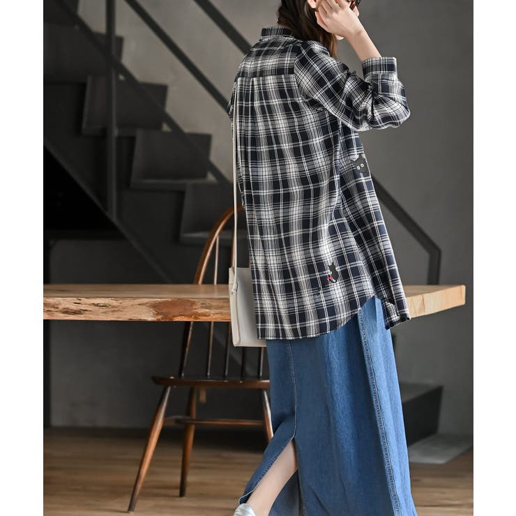 ねこだらけ３ポケットシャツチュニック | rps | 詳細画像12 