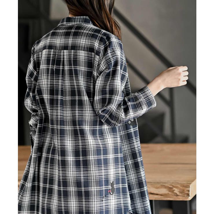 ねこだらけ３ポケットシャツチュニック | rps | 詳細画像16 