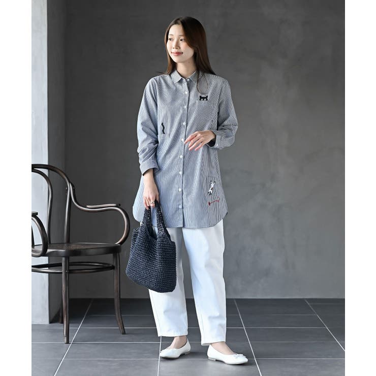 ねこだらけ３ポケットシャツチュニック | rps | 詳細画像2 