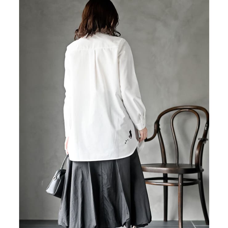 ねこだらけ３ポケットシャツチュニック | rps | 詳細画像20 