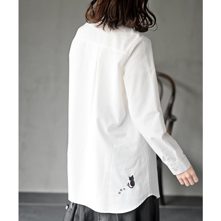 ねこだらけ３ポケットシャツチュニック | rps | 詳細画像24 