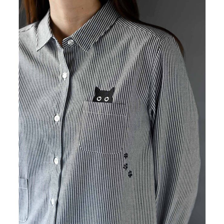 ねこだらけ３ポケットシャツチュニック | rps | 詳細画像6 