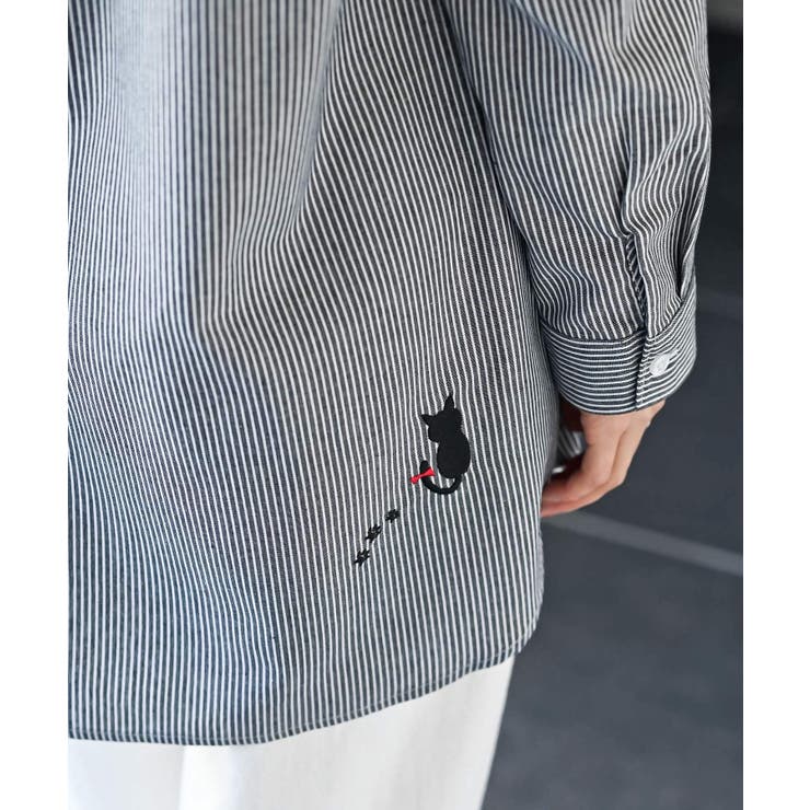 ねこだらけ３ポケットシャツチュニック | rps | 詳細画像9 