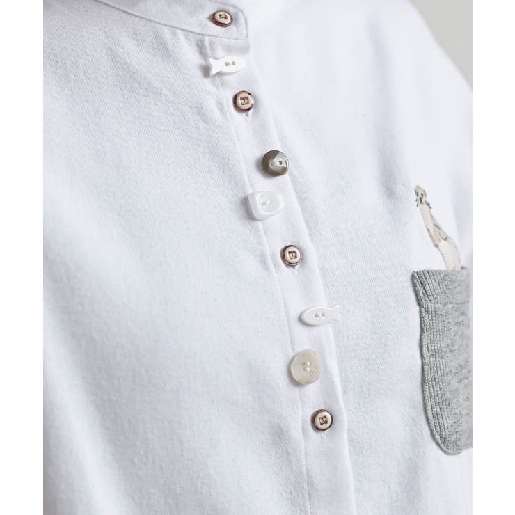 カワウソ多釦バンドカラーワイドシャツ | rps | 詳細画像10 