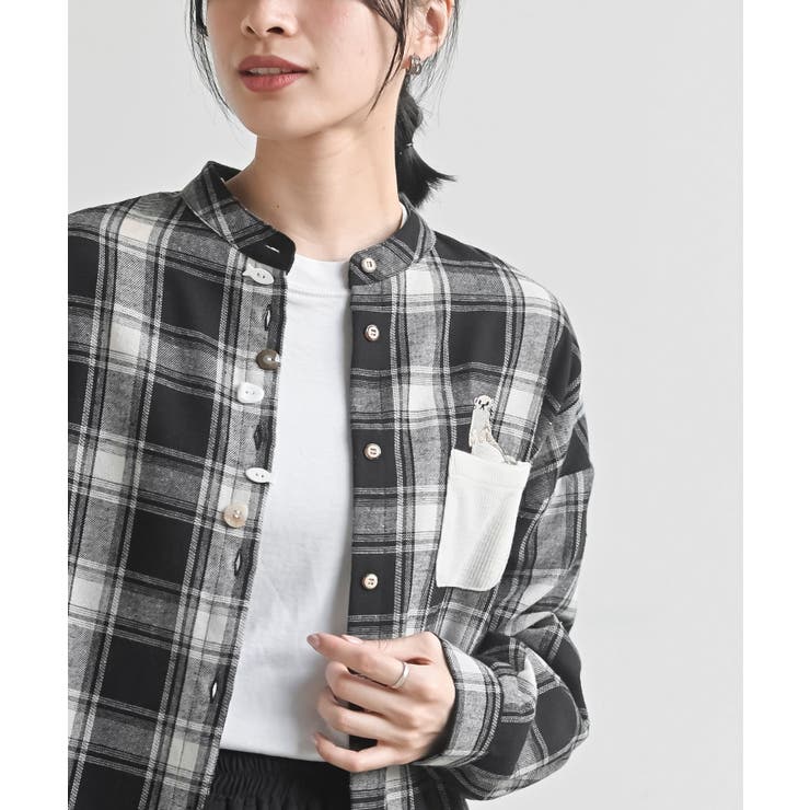 カワウソ多釦バンドカラーワイドシャツ | rps | 詳細画像16 