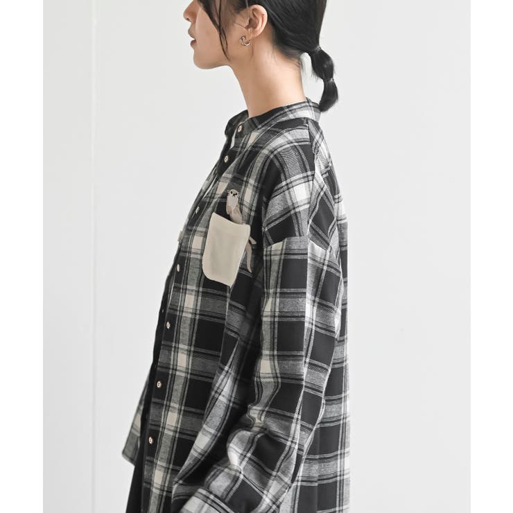 カワウソ多釦バンドカラーワイドシャツ | rps | 詳細画像17 