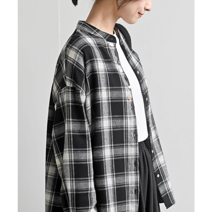 カワウソ多釦バンドカラーワイドシャツ | rps | 詳細画像19 