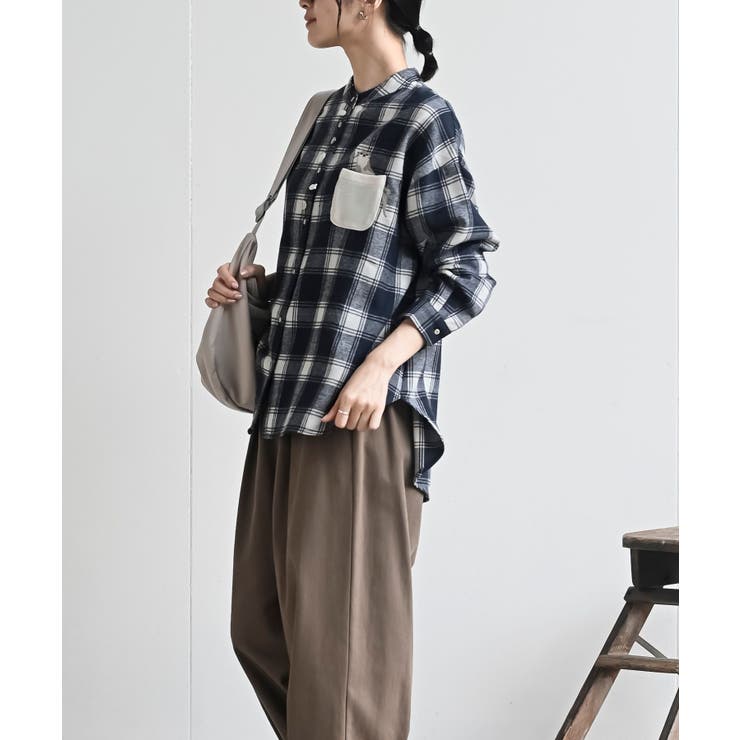 カワウソ多釦バンドカラーワイドシャツ | rps | 詳細画像21 