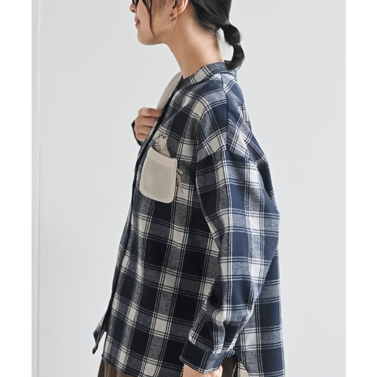 カワウソ多釦バンドカラーワイドシャツ | rps | 詳細画像25 