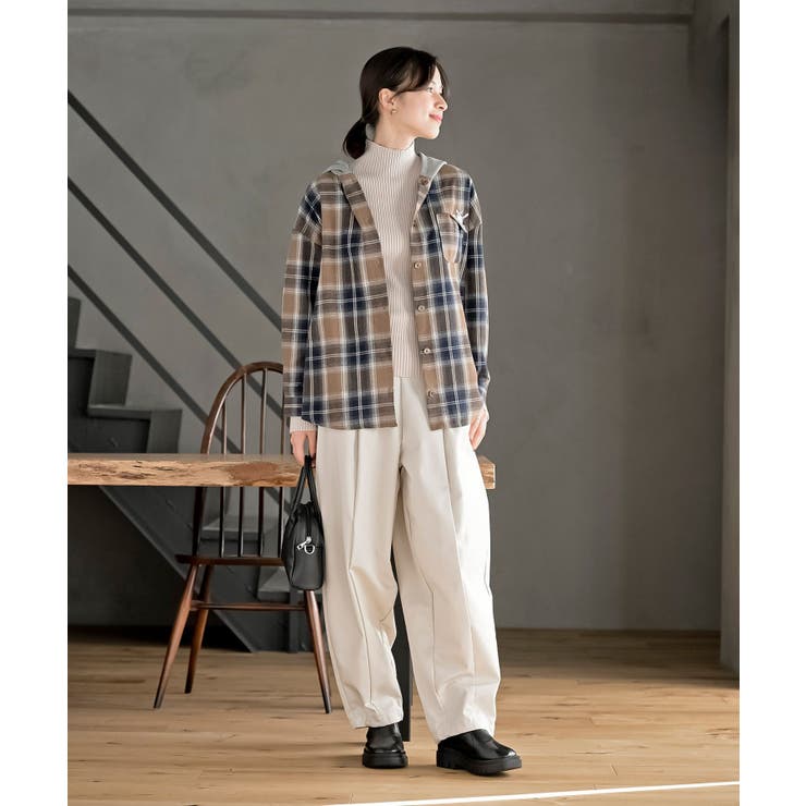 ポケットキャットフード付きチェックシャツ | rps | 詳細画像18 