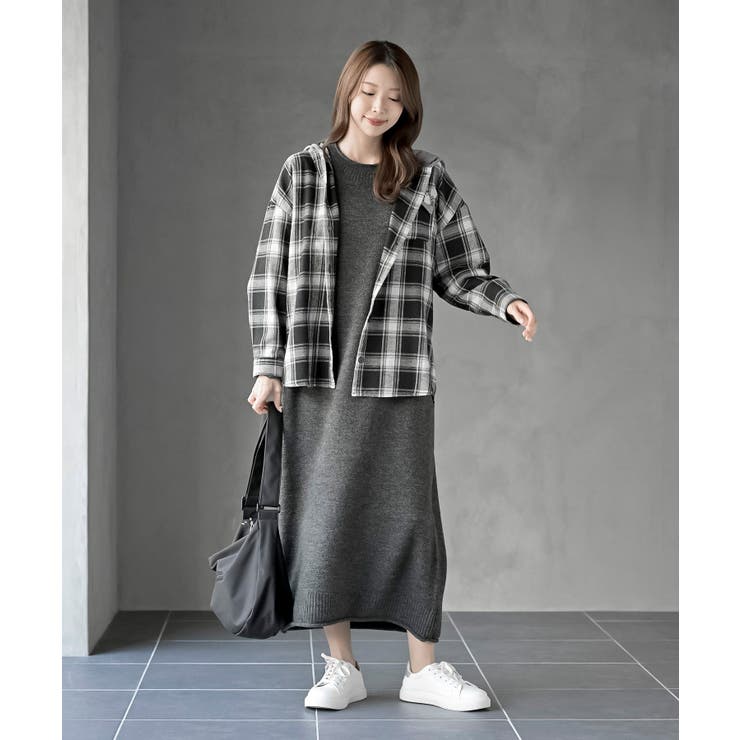 ポケットキャットフード付きチェックシャツ | rps | 詳細画像2 