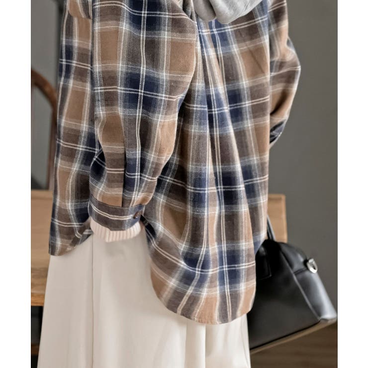 ポケットキャットフード付きチェックシャツ | rps | 詳細画像23 