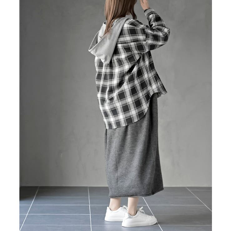 ポケットキャットフード付きチェックシャツ | rps | 詳細画像5 