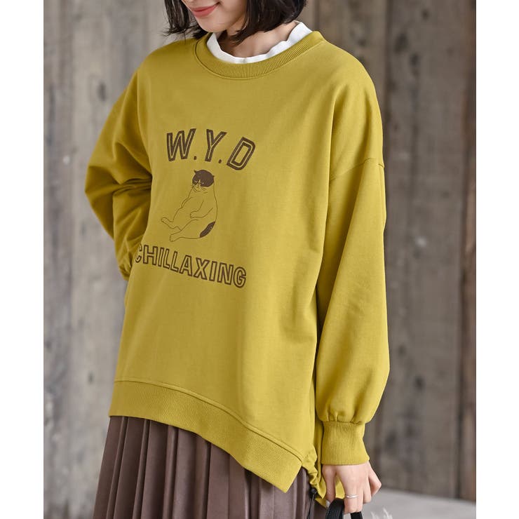 マスタード | ＷＹＤキャット裏毛プルオーバー | rps