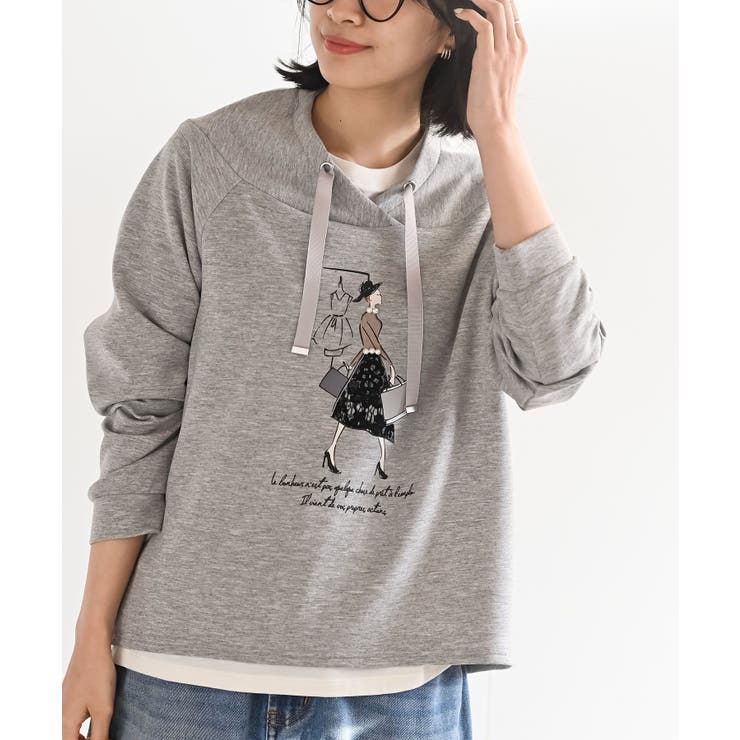 杢グレー | レーススカートＧｉｒｌフードレスパーカー | rps