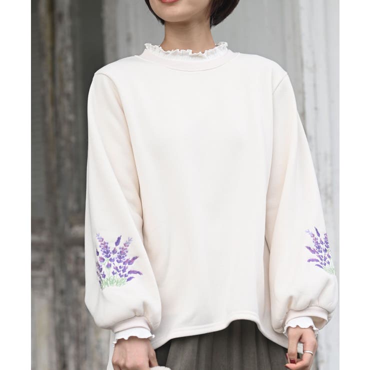 刺繍スリーブ裏起毛プルオーバー[品番：RPSW0003352]｜rps