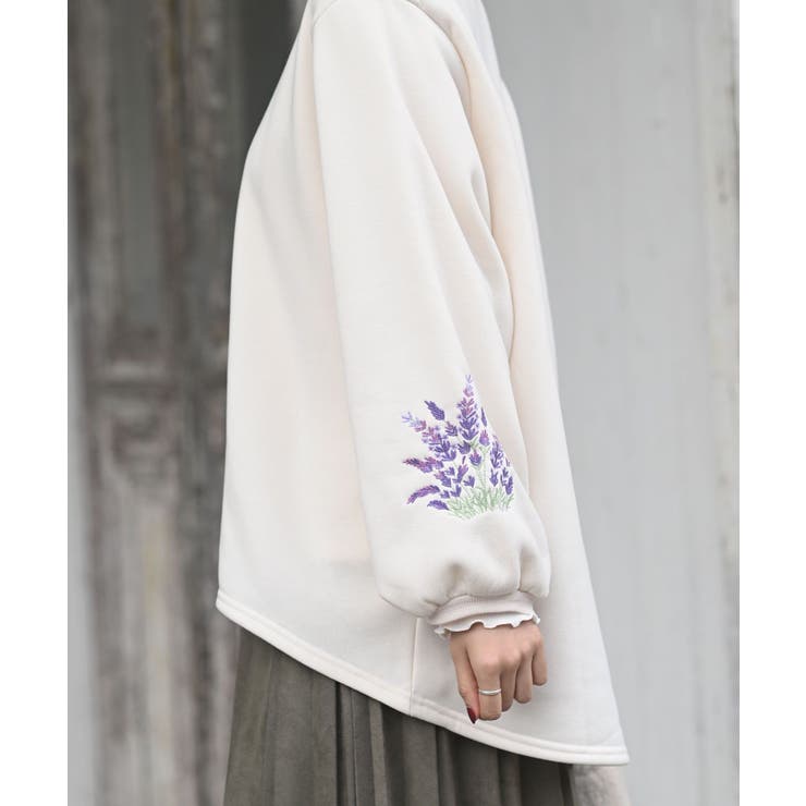 刺繍スリーブ裏起毛プルオーバー[品番：RPSW0003352]｜rps