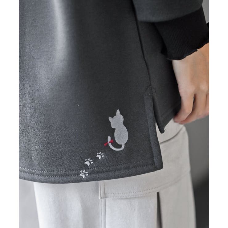 ３ポケット刺繍裏起毛チュニック | rps | 詳細画像25 