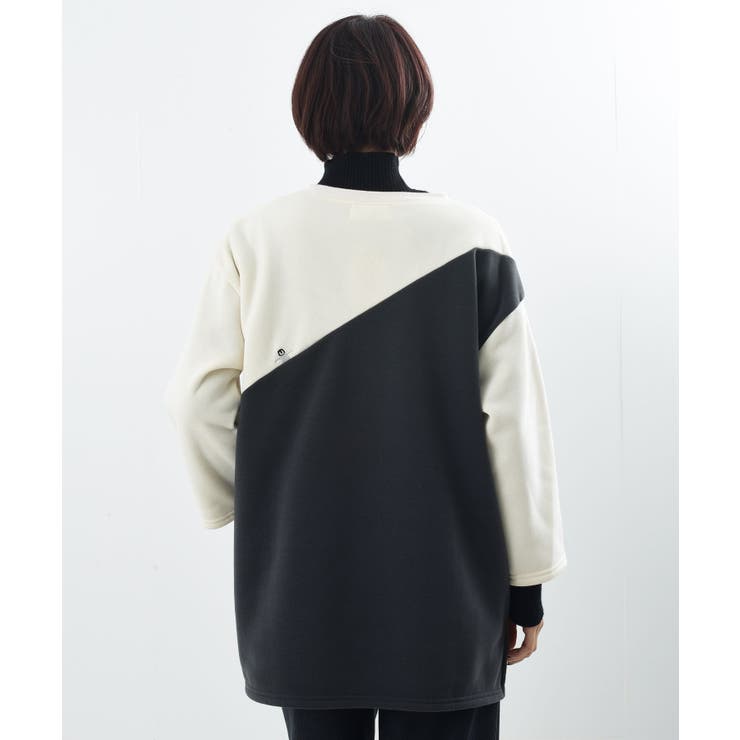 3配色切替刺繍裏起毛プルオーバー[品番：RPSW0003359]｜rps