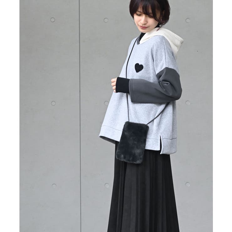 ハート刺繍裏起毛３配色パーカー | rps | 詳細画像17 